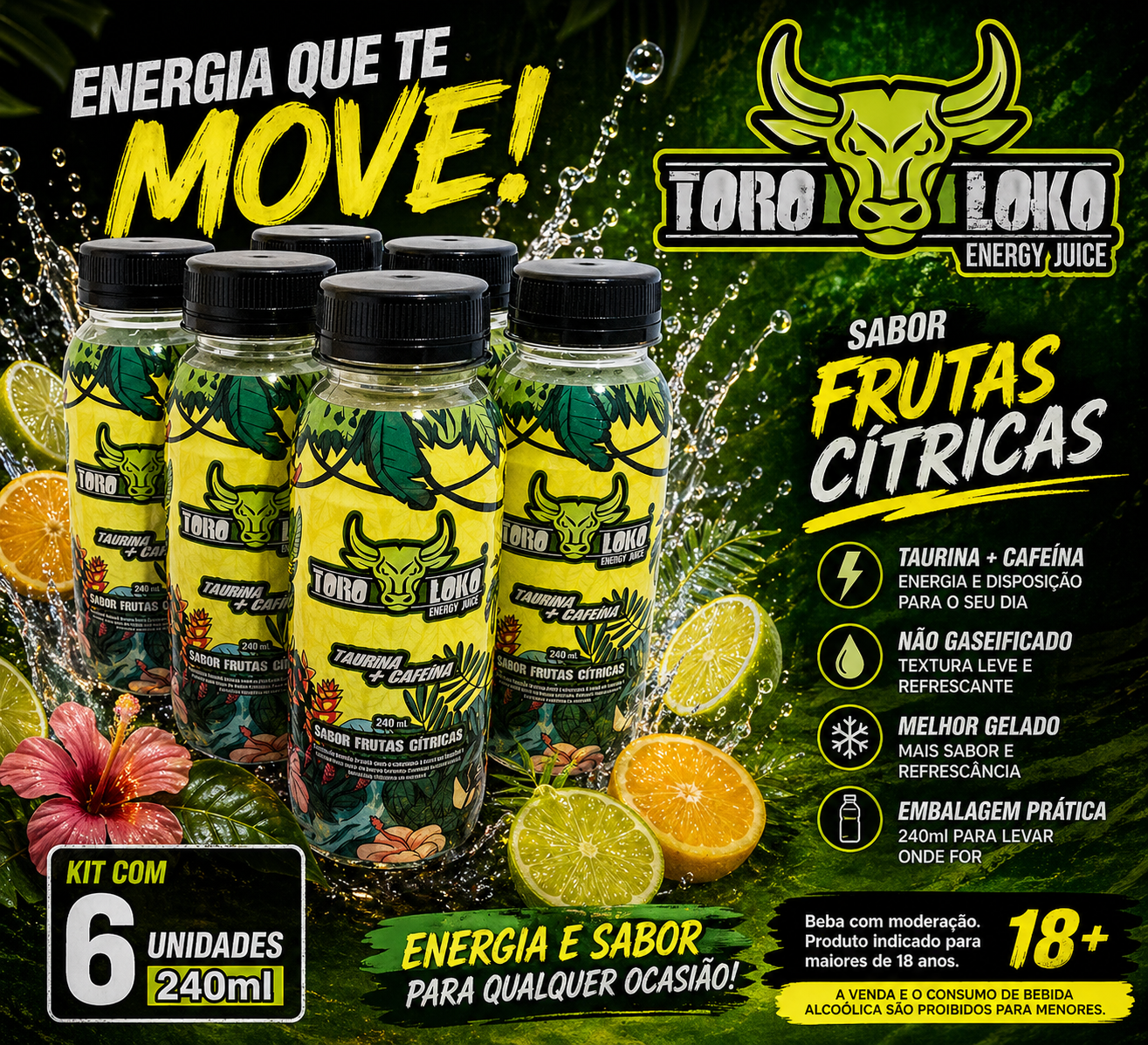 Energético Toro Loko Frutas Cítricas 240 ...